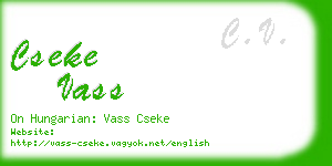 cseke vass business card